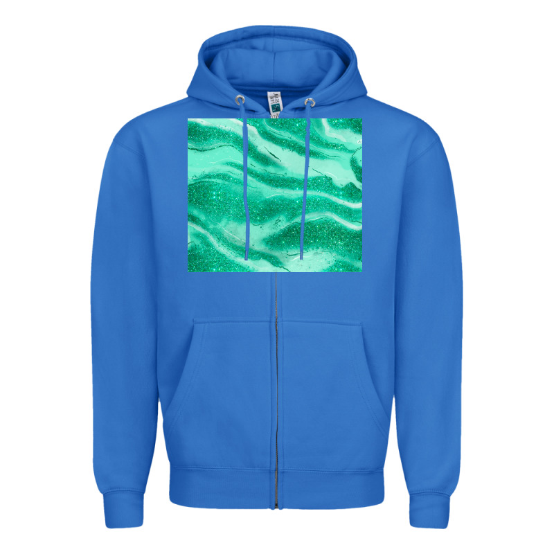 Green Glitter Zipper Hoodie by JahusDesignShop | Teevron