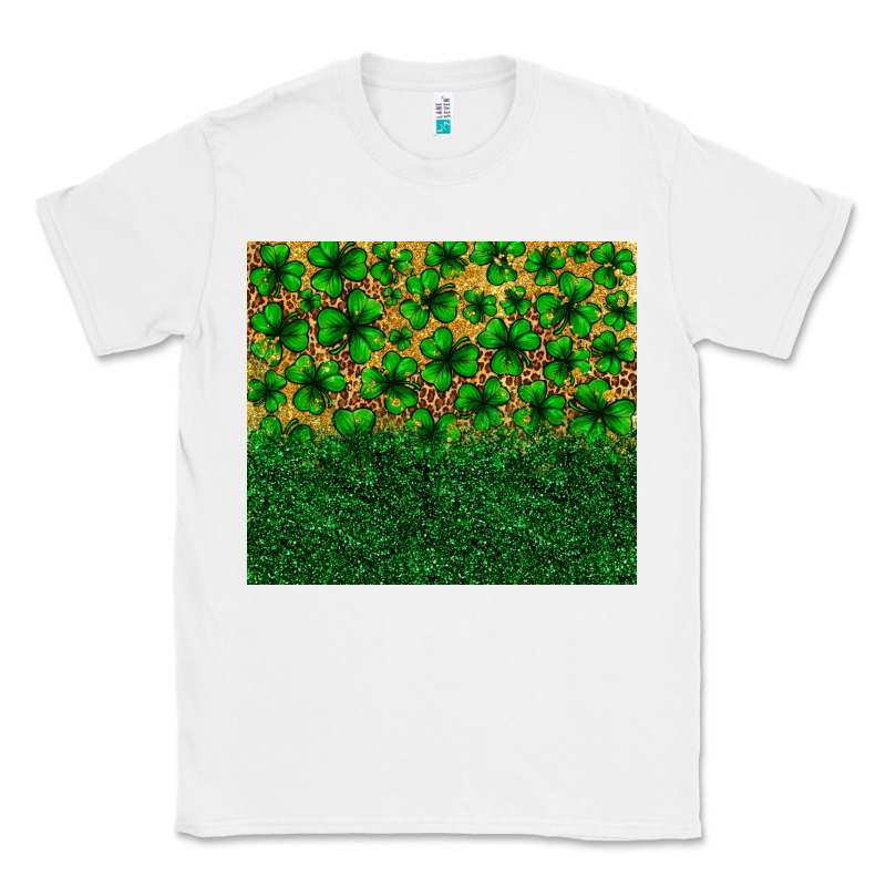 St. Patrick's Day Shamrock Leopard  Tumbler Classic Tee by Neo Western | Teevron
