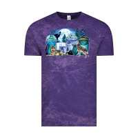 Cloud Purple wolf coffee cups Vintage Tee - Zillion Design Studio