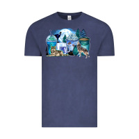 Vintage Denim wolf coffee cups Vintage Tee - Zillion Design Studio