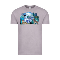 Vintage Zinc wolf coffee cups Vintage Tee - Zillion Design Studio