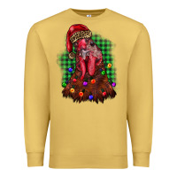 Antique Gold christmas rooster Premium Sweatshirt - BarkalooDesign