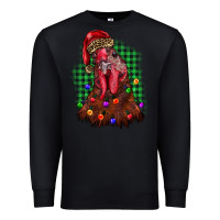 Black christmas rooster Premium Sweatshirt - BarkalooDesign