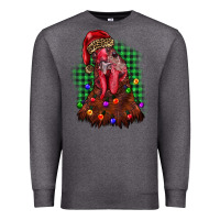 Charcoal Heather christmas rooster Premium Sweatshirt - BarkalooDesign