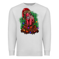 Dove Grey christmas rooster Premium Sweatshirt - BarkalooDesign