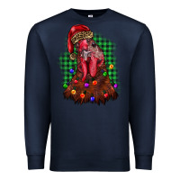 Navy christmas rooster Premium Sweatshirt - BarkalooDesign