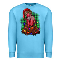Ocean Blue christmas rooster Premium Sweatshirt - BarkalooDesign