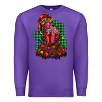 Purple christmas rooster Premium Sweatshirt - BarkalooDesign