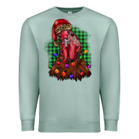 Seafoam christmas rooster Premium Sweatshirt - BarkalooDesign