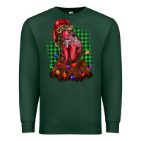 Sports Green christmas rooster Premium Sweatshirt - BarkalooDesign