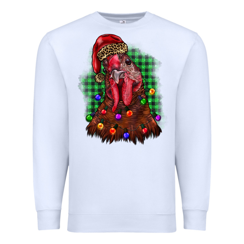 Christmas Rooster Premium Sweatshirt by BarkalooDesign | Teevron