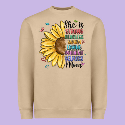 Heavyweight Sweatshirt she is strong fearless warm loving mom