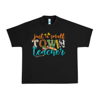 Black just a small town teacher Urban Heavy Tee - texasbilliewilder