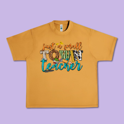 Just A Small Town Teacher Urban Heavy Tee Designed By Texasbilliewilder