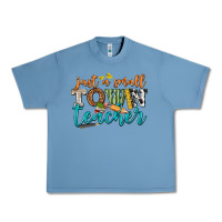Pebble Blue just a small town teacher Urban Heavy Tee - texasbilliewilder