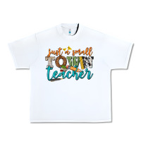 White just a small town teacher Urban Heavy Tee - texasbilliewilder