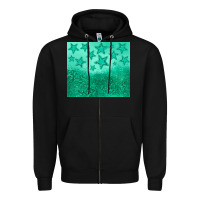 Black green glitter star Zipper Hoodie - JahusDesignShop