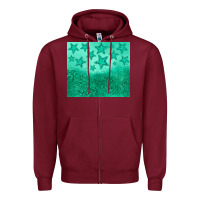 Burgundy green glitter star Zipper Hoodie - JahusDesignShop