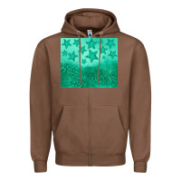 Chestnut green glitter star Zipper Hoodie - JahusDesignShop