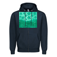 Navy green glitter star Zipper Hoodie - JahusDesignShop