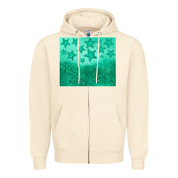 Sandshell green glitter star Zipper Hoodie - JahusDesignShop