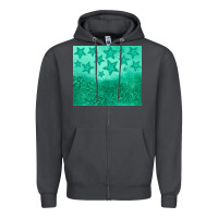 Smoke green glitter star Zipper Hoodie - JahusDesignShop
