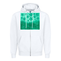 White green glitter star Zipper Hoodie - JahusDesignShop