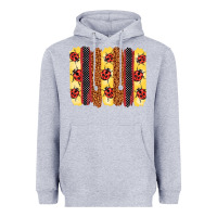 Heather Grey ladybug  brushstrokes Heavyweight Hoodie - BarkalooDesign