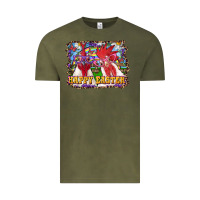 Vintage Olive Happy Easter Roosters Vintage Tee - RanaPortraitStore