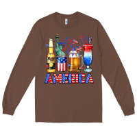 Chestnut 4th of July American drinks America Long Sleeve Tee - Neo Western