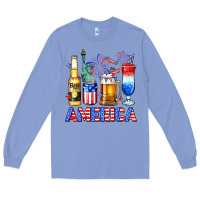 Colony Blue 4th of July American drinks America Long Sleeve Tee - Neo Western