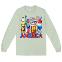 Matcha 4th of July American drinks America Long Sleeve Tee - Neo Western