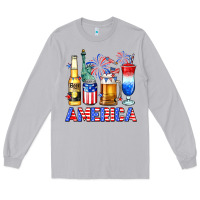 Moon Dust 4th of July American drinks America Long Sleeve Tee - Neo Western