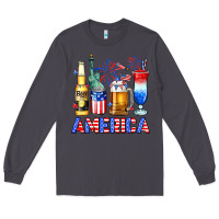 Smoke 4th of July American drinks America Long Sleeve Tee - Neo Western