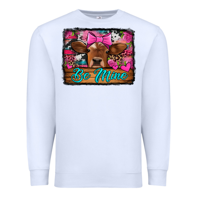 Be Mine Valentine's Day Cow Premium Sweatshirt by Jasminsmagicworld | Teevron