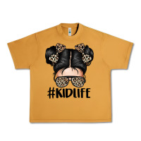 Peanut Butter kid life leopard messy bun Urban Heavy Tee - texasbilliewilder