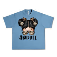 Kid Life Leopard Messy Bun Urban Heavy Tee | Teevron