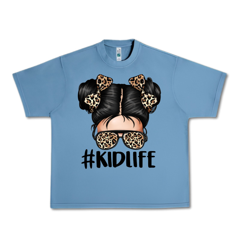 Kid Life Leopard Messy Bun Urban Heavy Tee by texasbilliewilder | Teevron