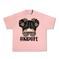 Salmon kid life leopard messy bun Urban Heavy Tee - texasbilliewilder