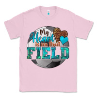 Bubblegum Pink my heart is on that field soccer Classic Tee - HRA Design Shop
