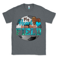Charcoal Heather my heart is on that field soccer Classic Tee - HRA Design Shop