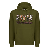 Army Green howdy christmas Premium Hoodie - MaliasSmallBusiness