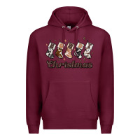 Burgundy howdy christmas Premium Hoodie - MaliasSmallBusiness