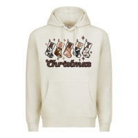 Oatmeal Heather howdy christmas Premium Hoodie - MaliasSmallBusiness
