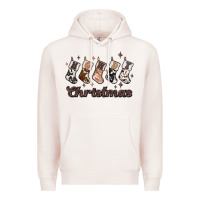 Pale Pink howdy christmas Premium Hoodie - MaliasSmallBusiness