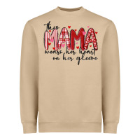 Mushroom this mama wears her heart on her gleeve Heavyweight Sweatshirt - MaliasSmallBusiness