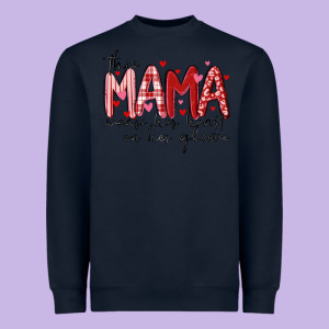 This Mama Wears Her Heart On Her Gleeve Heavyweight Sweatshirt Designed By Maliassmallbusiness