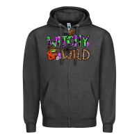 Charcoal Heather witchy and wild Zipper Hoodie - AdoDesignShop