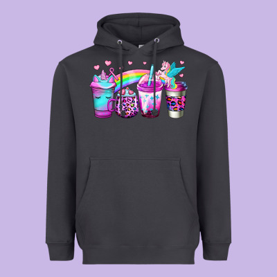 Unicorn Coffee Heavyweight Hoodie Designed By Jasminsmagicworld