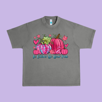 In October We Wear Pink Urban Heavy Tee Designed By Zillion Design Studio